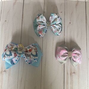 Floral and Character Kids Hair Bow Set